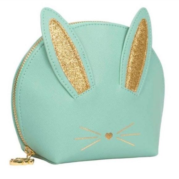 Too Faced Teal Cool Not Cruel Bunny Makeup Bag - Picture 2 of 8